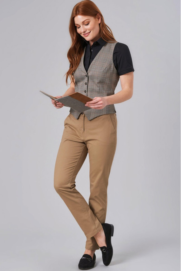 Gilet da tailleur, da donna, a quadri, Olivia, colore: grigio | Beauty Street