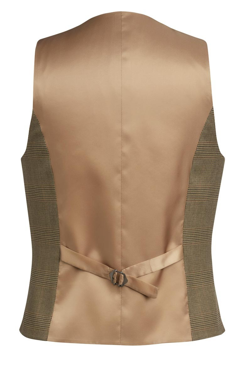 Women's green checkered professional hospitality vest - Olivia vest