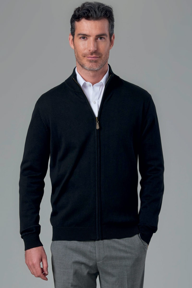 Cardigan homme noir professionnel hôtellerie - Cardigan Colombus