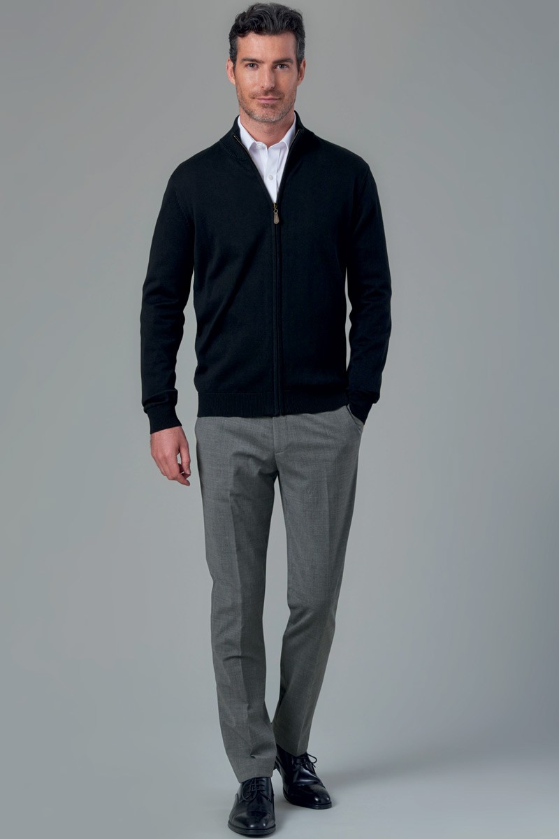Cardigan homme noir professionnel hôtellerie - Cardigan Colombus