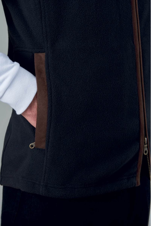 Gilet in pile, senza maniche, unisex, Cincinnati, colore: grigio antracite | Beauty Street