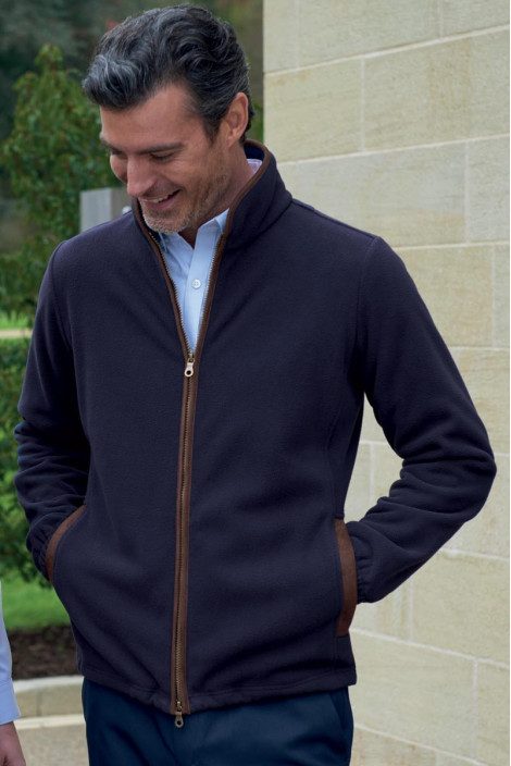 Gilet in pile, unisex, a maniche lunghe, Baltimore, colore: blu navy | Beauty Street