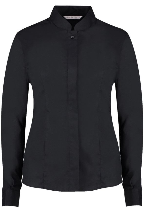 Chemise femme noir professionnelle hôtellerie - Chemise Doriane