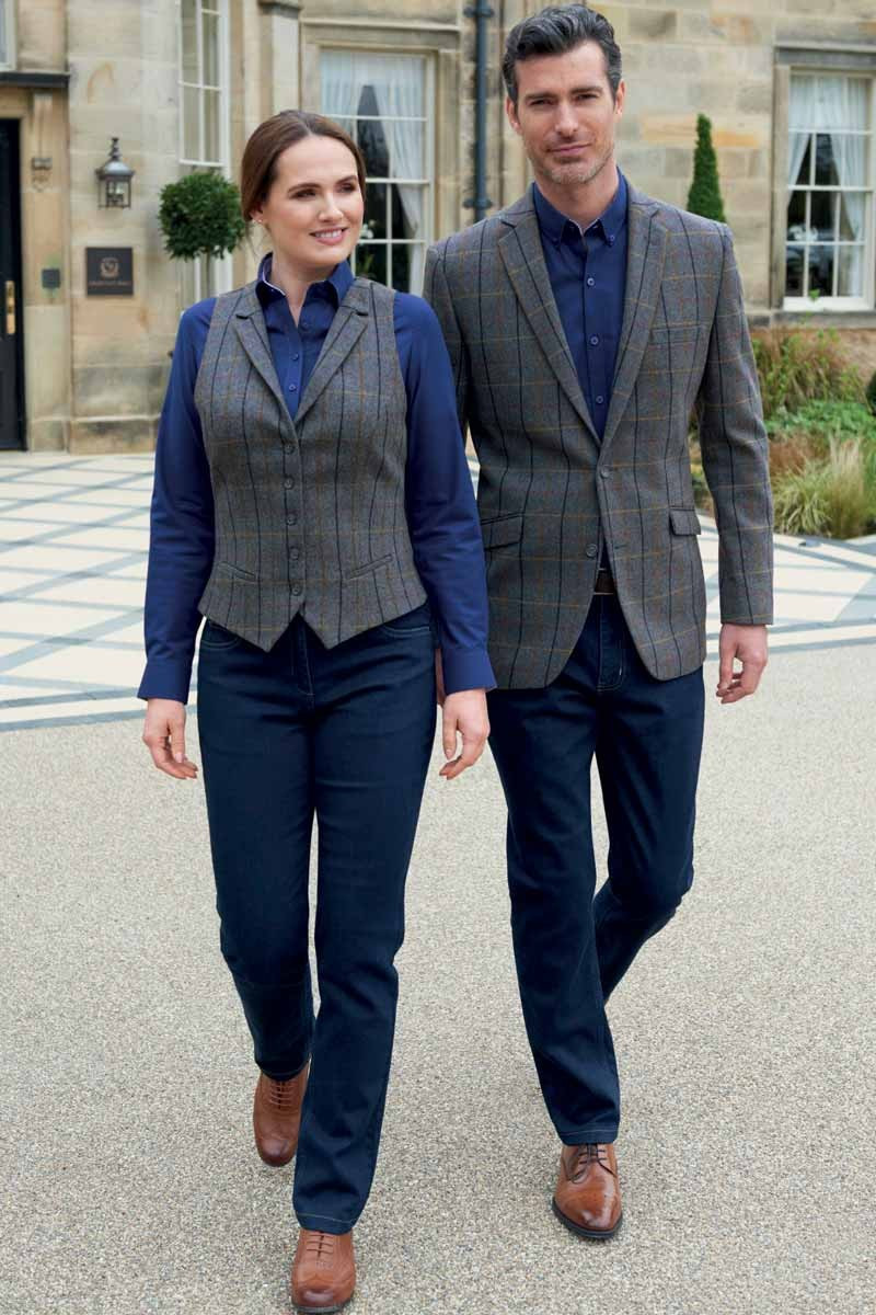 Jean homme indigo professionnel hôtellerie - Jean Boulder