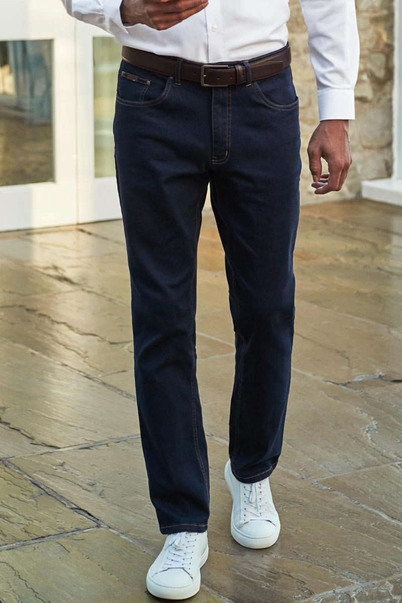 Jean homme indigo professionnel hôtellerie - Jean Boulder