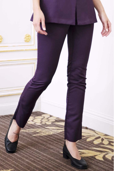 Pantalone da estetista prugna - Pantalone Savane
