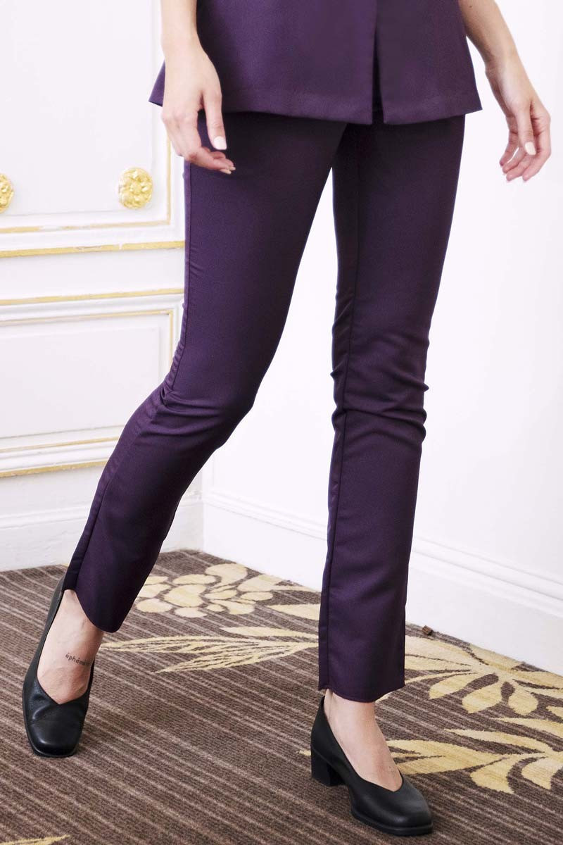 Pantalone da estetista prugna - Pantalone Savane