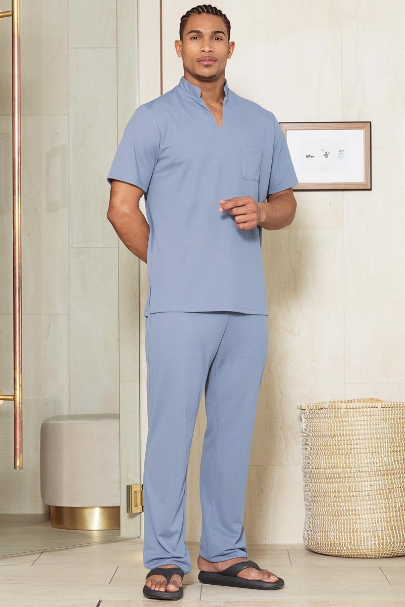 Stone wash professional estheticians men's polo - Mexico polo