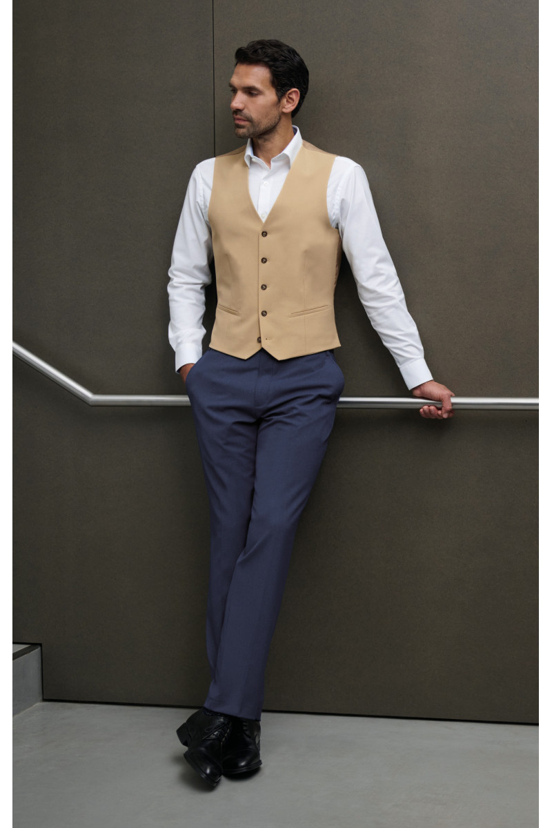Men's beige vest for hospitality - George vest