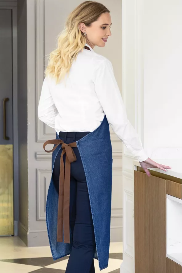 Grembiule, con pettorina, unisex, Douglas, colore: denim | Beauty Street