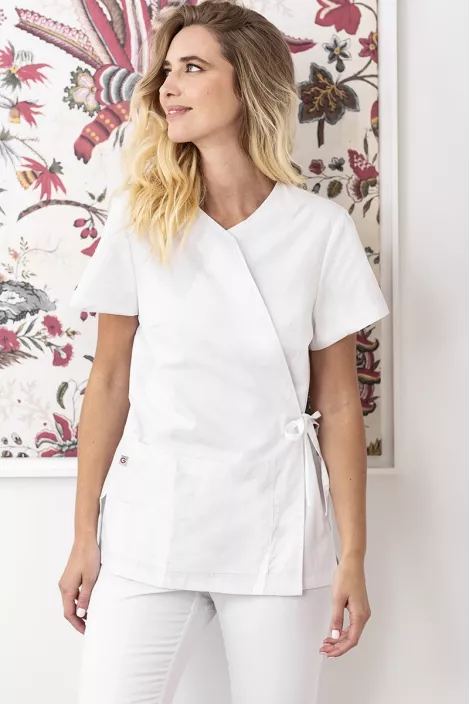White esthetician's kimono - Ilaria kimono
