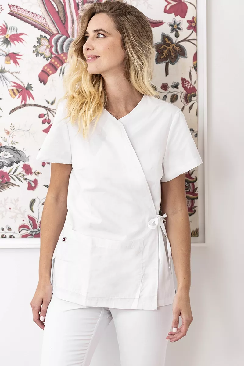 Kimono da estetista bianco - Kimono Ilaria