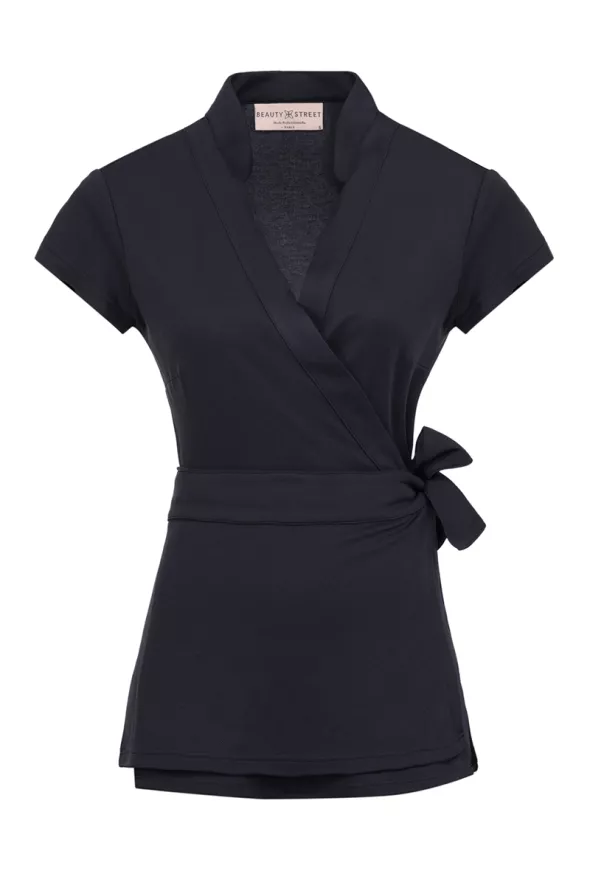 Black esthetician's kimono - Bali Kimono