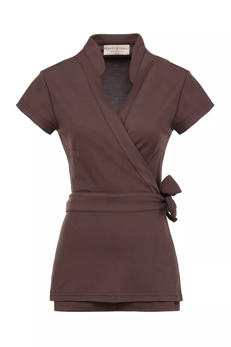 Kimono esthéticienne chocolat - Kimono Bali