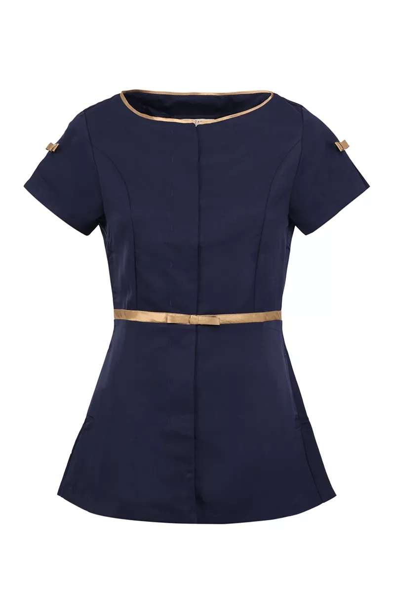 Navy and gold esthetician's tunic - Tunic Chester