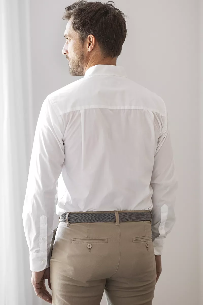 Camicia alberghiera bianco da uomo - Camicia Dorian