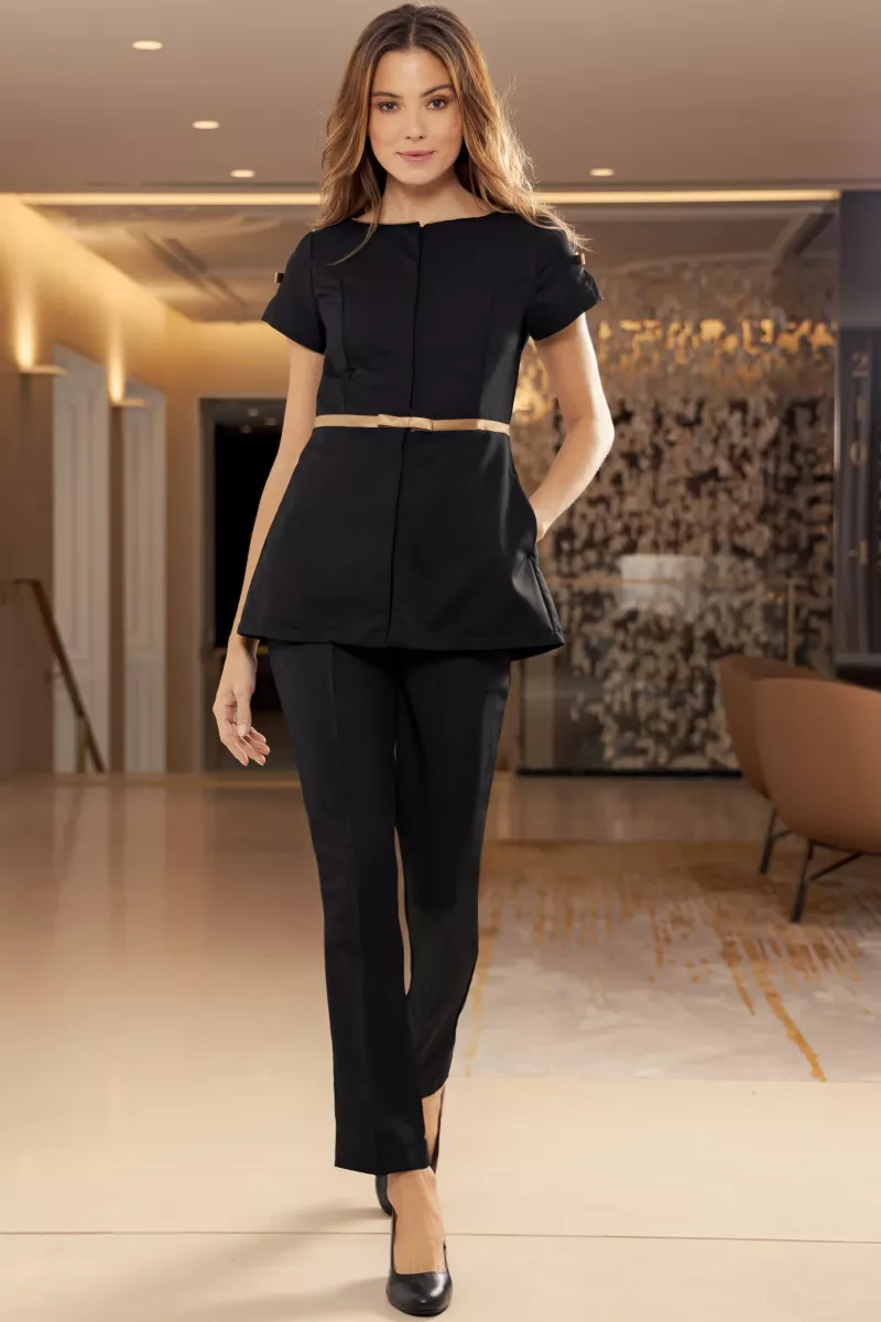 Women's profesional black gold tunic - Chester tunic