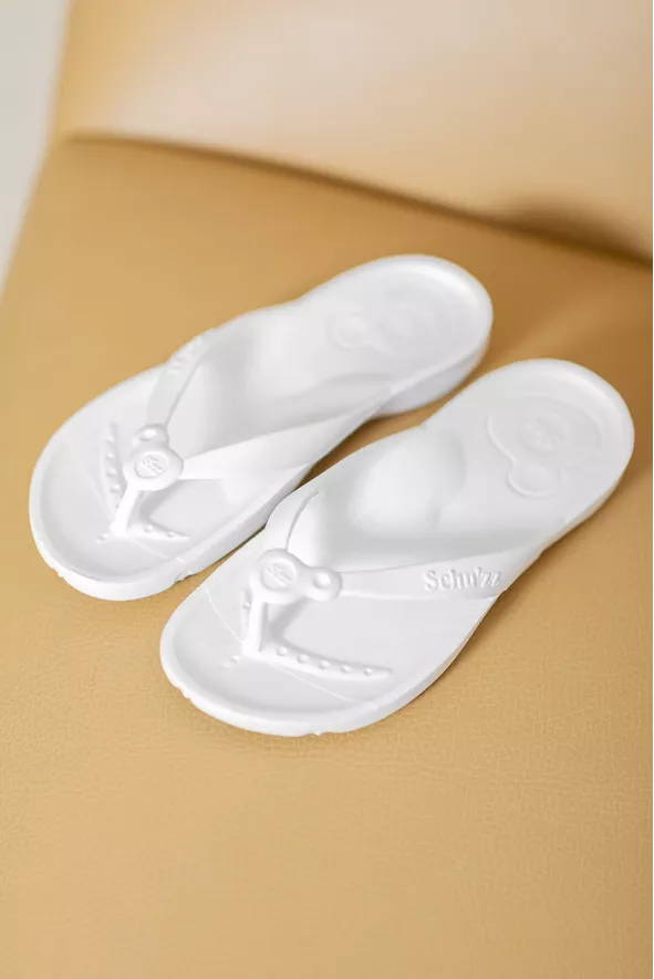 Unisex white flip flops - St Tropez flip flops