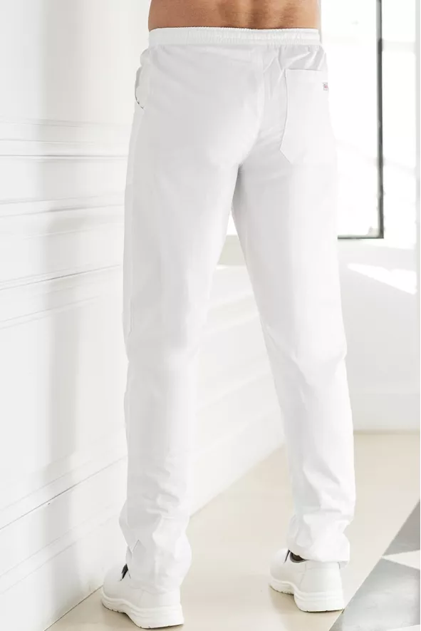 Men's white kitchen uniform trousers - John trousers