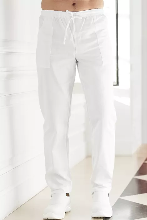 Pantaloni da cucina bianco da uomo - Pantaloni John