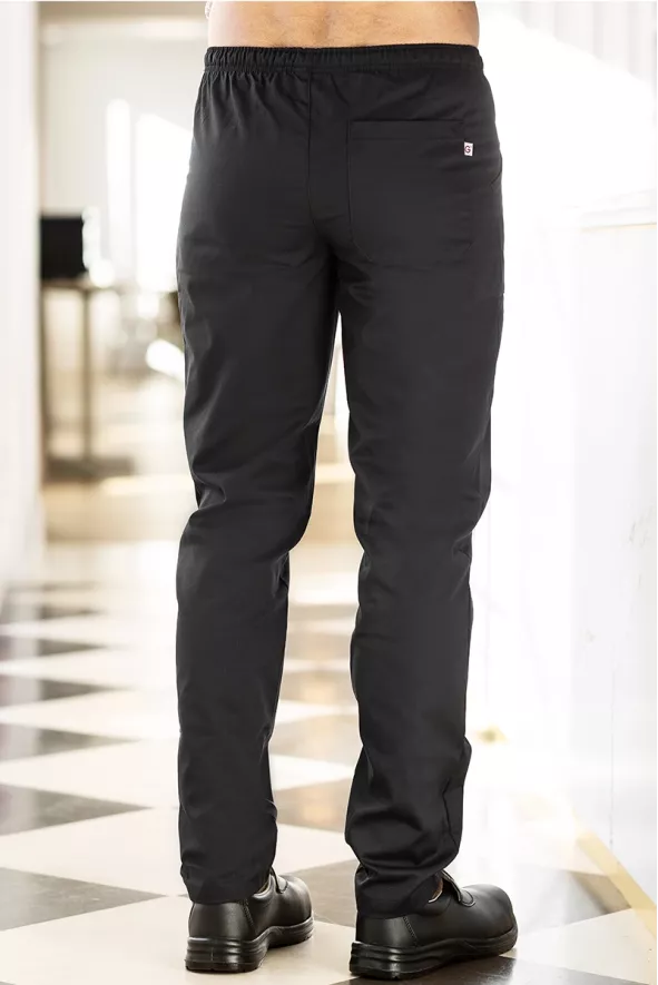 Men's black kitchen uniform trousers - John trousers