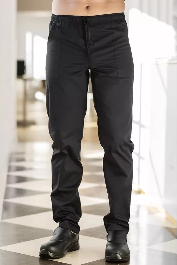 Men's black kitchen uniform trousers - John trousers
