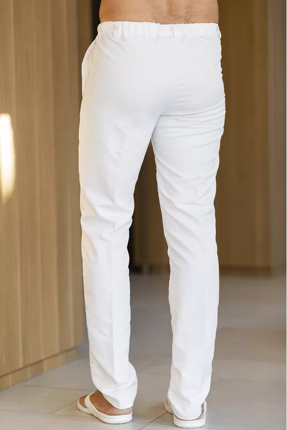 Pantalone da uomo, Savane, colore: bianco-oro | Beauty Street