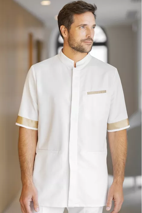 Savane Men Tunic white-gold | Beauty Street