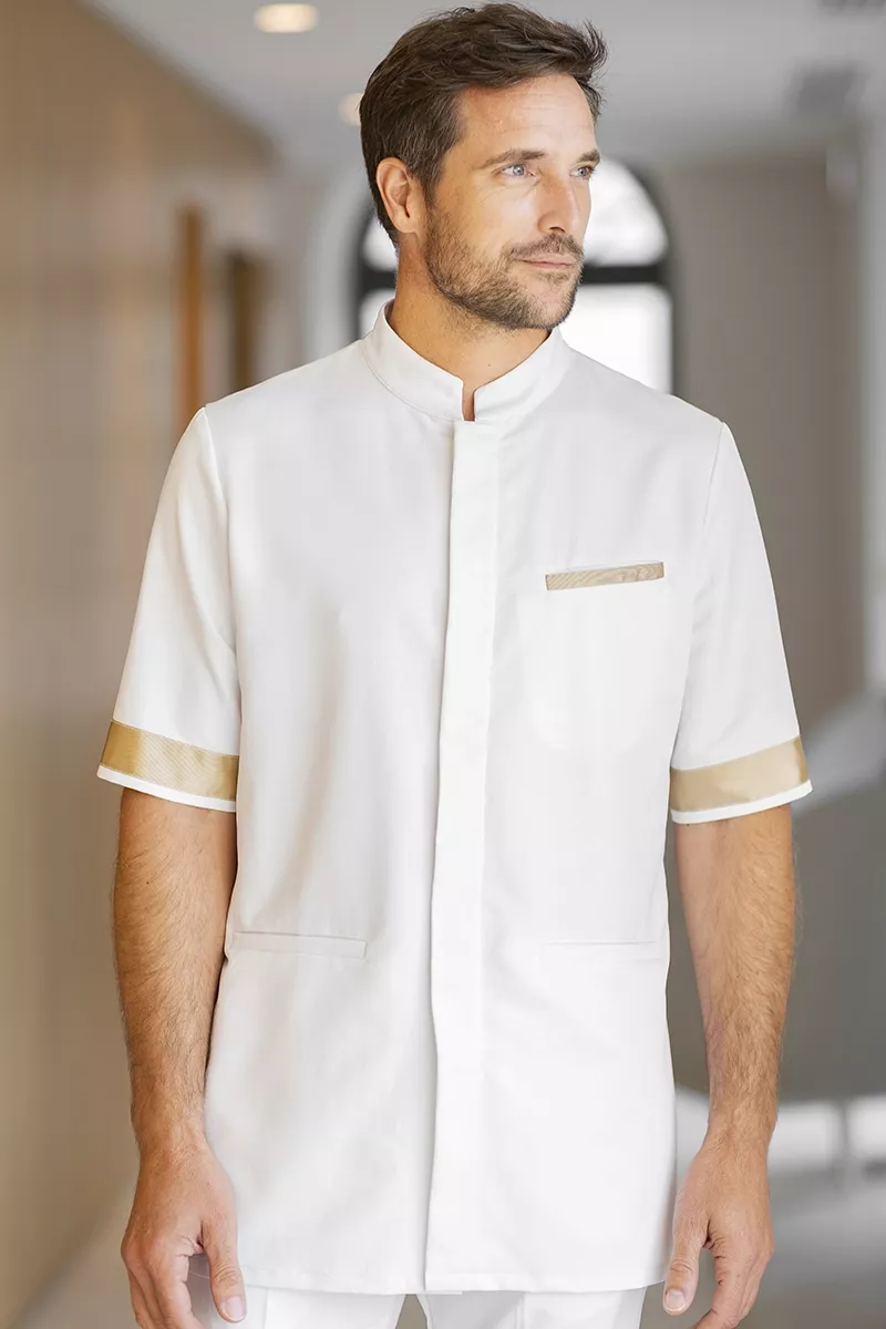 Blusa da uomo, Savane, colore: bianco-oro | Beauty Street