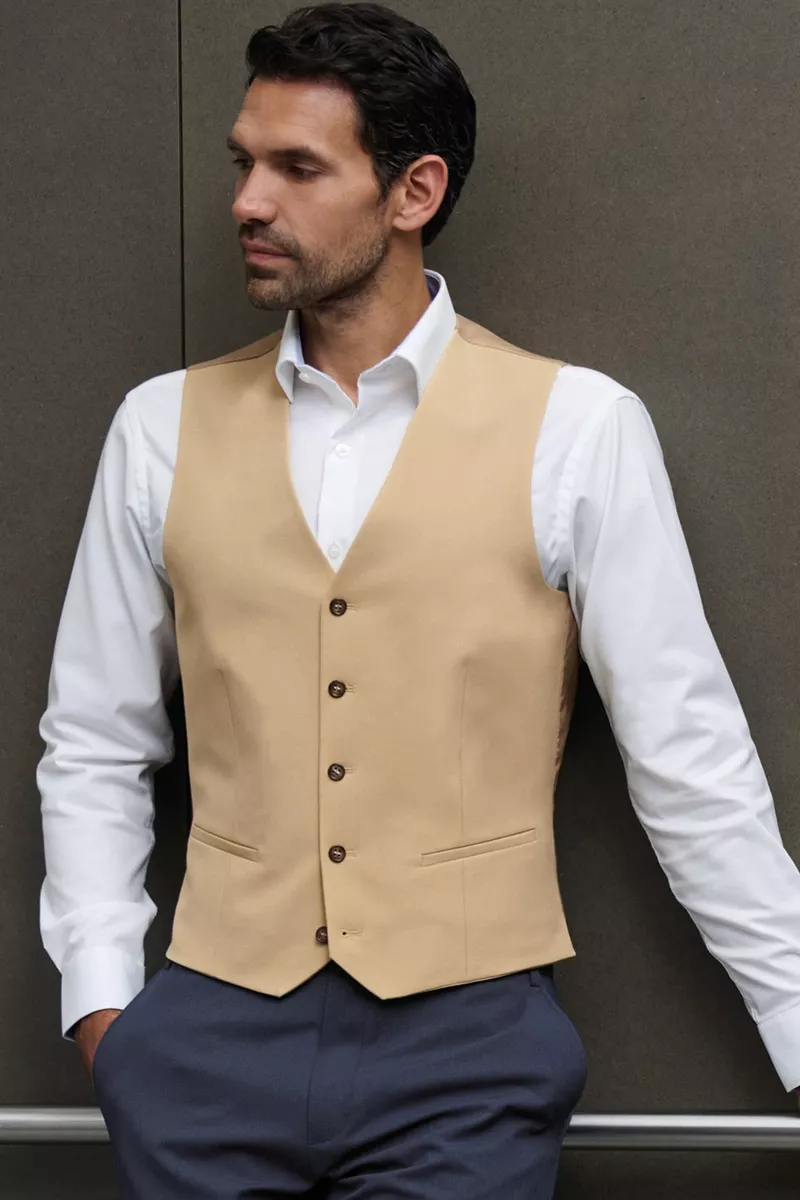 Gilet da abito, da uomo, George, colore: beige | Beauty Street