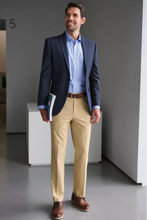 Pantalon homme beige professionnel hôtellerie - Pantalon Oliver